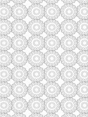 vector pattern. 
Beautiful black and white illustration for adult coloring book with rectangle abstract linear tribal pattern