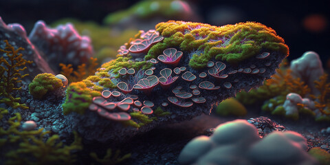 beautiful closeup moss wallpaper background
