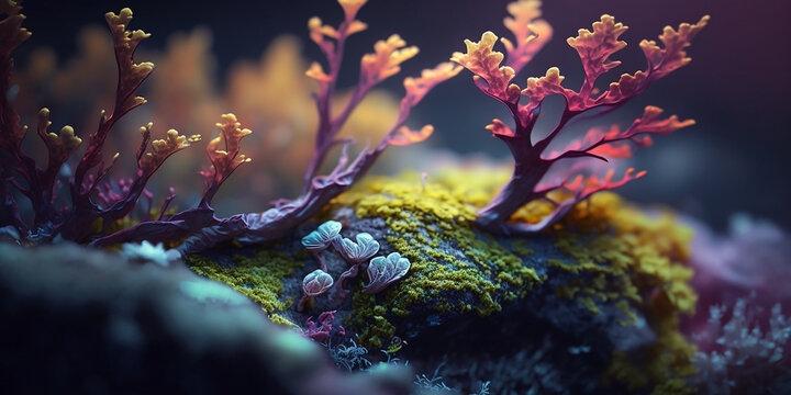 beautiful closeup moss wallpaper background