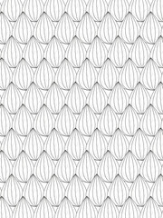vector pattern. 
Beautiful black and white illustration for adult coloring book with rectangle abstract linear tribal pattern