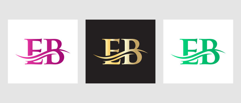 Initial Monogram Letter EB Logo Design. EB Logotype Template