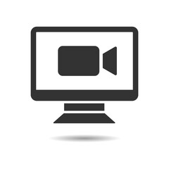  Video conference vector icon