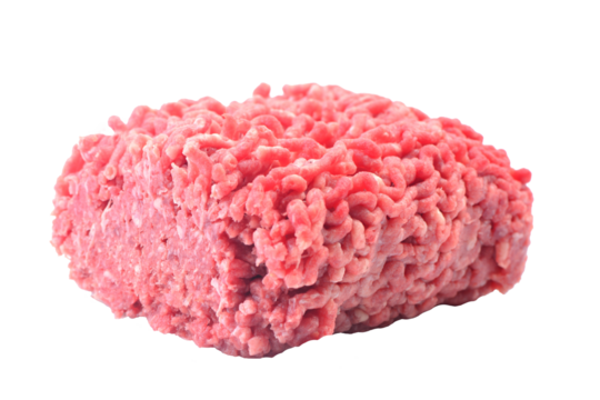 Beef minced meat isolated on white background