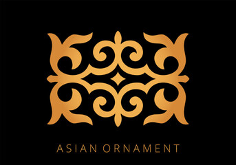 Islamic ornament vector, persian motiff. Asian floral designs. Abstract Asian elements of the national pattern of the ancient nomads of the Kazakhs, Kyrgyz, Mongols, Tatars, Uzbeks, Tajiks and other