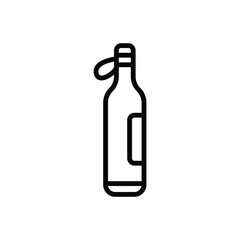 Black line icon for bottle
