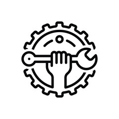 Black line icon for fix