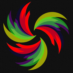 abstract floral design on  black background