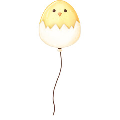 funny easter egg chick balloon  © MizJoyful