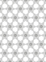 vector pattern. 
Beautiful black and white illustration for adult coloring book with rectangle abstract linear tribal pattern