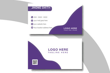 Two sided presentation of professional business or visiting card design. Modern geometric .