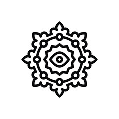 Black line icon for divine