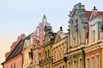 Obraz premium Low angle view of historical buildings in Poznan
