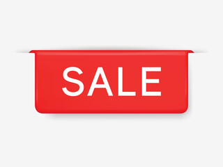 Sale tag and banner vector. Sale price label decoration for website. 3d vector render.