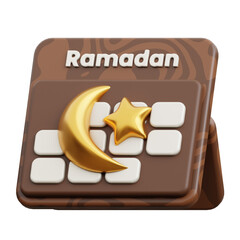 ramadan calendar 3d illustration