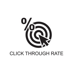 click through rate icon , business icon