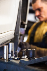 man working in factory