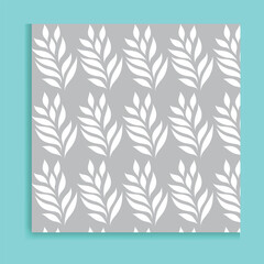Elegant seamless floral pattern. Wavy vector abstract background. Stylish modern monochrome linear texture.