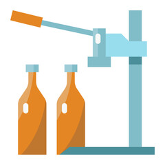 Manual Beer Lid Sealing Capper flat icon