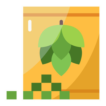 Hop pillet flat icon