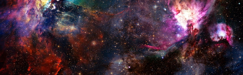 Star particle motion on black background, starlight nebula in galaxy at universe Space background. The elements of this image furnished by NASA.