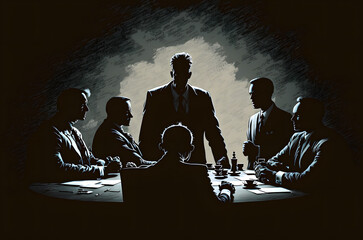 Shady Business Deal Illustration - Generative AI