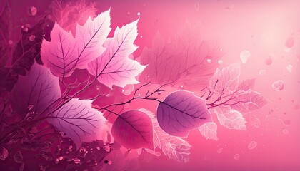 Beautiful Designer Seasonal Background with Frosty pink Color Hue Autumn Modern Wallpaper Template with Vibrant Hues and Stunning Scenery for Presentation, Ad, and All Applications (generative AI)