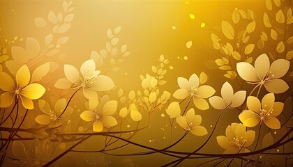 Fototapeta na wymiar Beautiful Designer Seasonal Background with Golden yellow Color Hue Spring Modern Wallpaper Template with Vibrant Hues and Stunning Scenery for Presentation, Ad, and All Applications (generative AI)