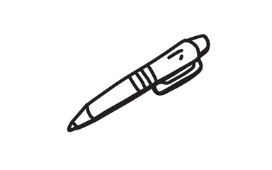 BALLPOINT Doodle art illustration with black and white style.
