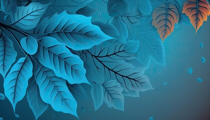 Fototapeta na wymiar Beautiful Designer Seasonal Background with Light blue Color Hue Autumn Modern Wallpaper Template with Vibrant Hues and Stunning Scenery for Presentation, Ad, and All Applications (generative AI)