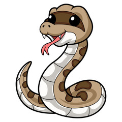 Fototapeta premium Cute happy gopher snake cartoon