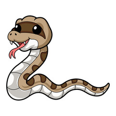 Cute happy gopher snake cartoon