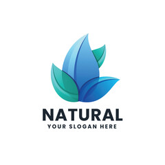Leaf Gradient Logo Icon Template