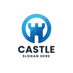 Castle Logo Illustration Icon Template