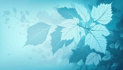 Fototapeta premium Beautiful Designer Seasonal Background with Pale blue Color Hue Autumn Modern Wallpaper Template with Vibrant Hues and Stunning Scenery for Presentation, Ad, and All Applications (generative AI)
