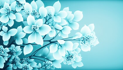 Beautiful Designer Seasonal Background with Pale blue Color Hue Spring Modern Wallpaper Template with Vibrant Hues and Stunning Scenery for Presentation, Ad, and All Applications (generative AI)