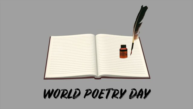 Animation video about world poetry day .