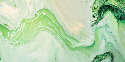 Abstract light green paint background with marble pattern