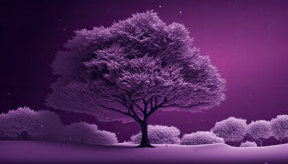 Beautiful Designer Seasonal Background with Plum purple Color Hue Winter Modern Wallpaper Template with Vibrant Hues and Stunning Scenery for Presentation, Ad, and All Applications (generative AI)