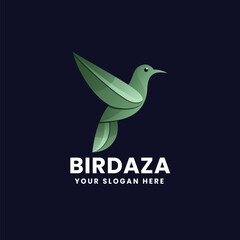 Hummingbird Gradient Logo Vector Icon Illustration