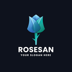 Rose Flower Logo for Agriculture, Plant, Health and Beauty Business