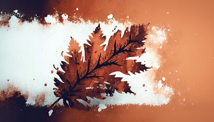 Beautiful Designer Seasonal Background with Rust Color Hue Winter Modern Wallpaper Template with Vibrant Hues and Stunning Scenery for Presentation, Ad, and All Applications (generative AI)