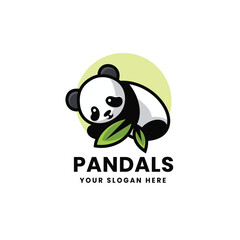 Cute Sleeping Panda Logo