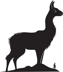 Llama Logo Monochrome Design Style
