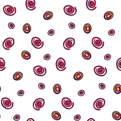 Abstract geometric seamless pattern with circles and gold glitter elements. Modern abstract design for paper, cover, fabric, interior decor and other users. Ideal for baby girl design