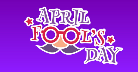 Happy April Fool s Day with a colorful hat illustration concept. Vector.