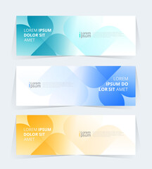 Geometric banner design with Vector presentation template.