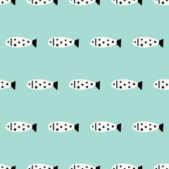Seamless Surface Pattern Design, fish Art for Home Textiles Dress Sweater Scarf Bedding Mats and Packaging