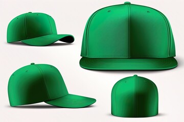 Green hat, blank template every angle for template design