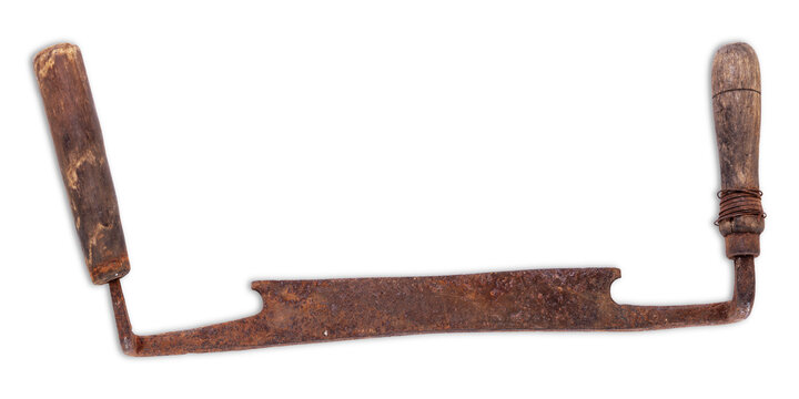 old debarker on a white background