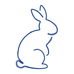 hare brush isolated on white background, vector illustration.